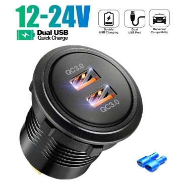 USB carga rápida salida usb 3,0 enchufe universal usb 12v USB carga rápida salida usb 3,0 enchufe universal usb 12v